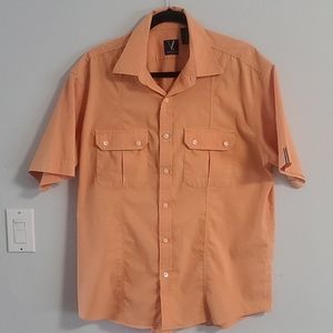 Van Heusen Men's Casual Short Sleeve Shirt Size L